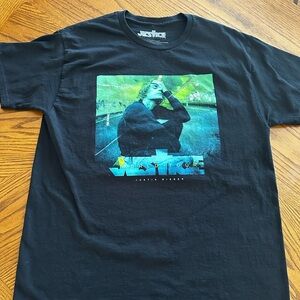 Justin Bieber Justice World Tour Concert T-Shirt Black Size Large